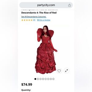 Red queen descendants costume - size M